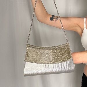 Vintage Silver and Gold Women's Bag